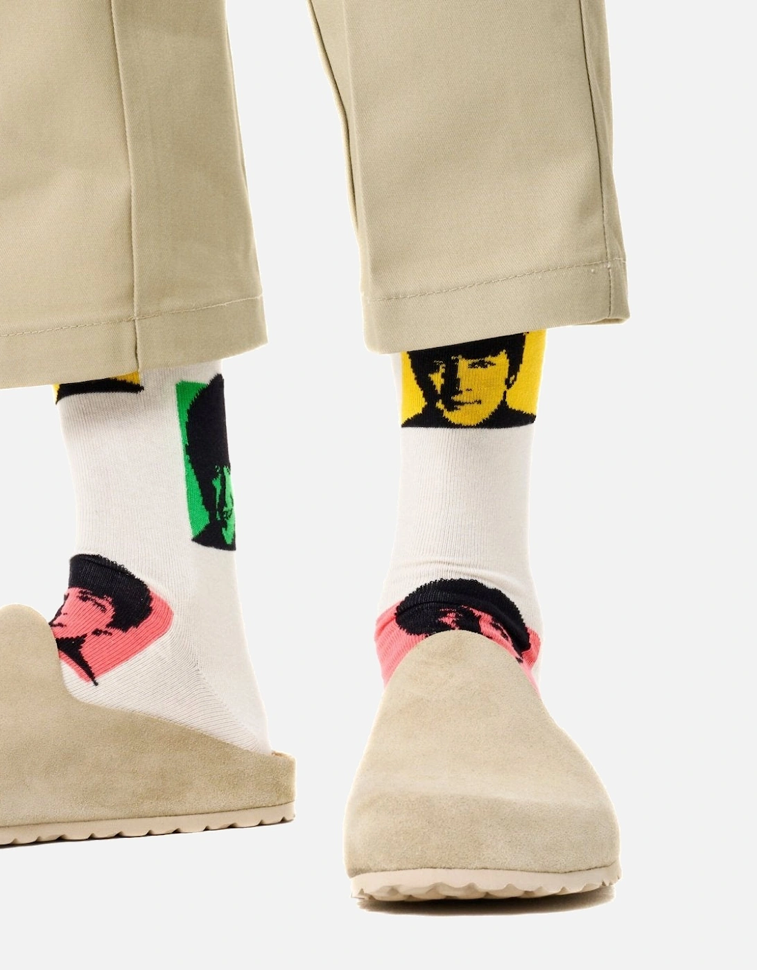 The Beatles Silhouettes Socks, White