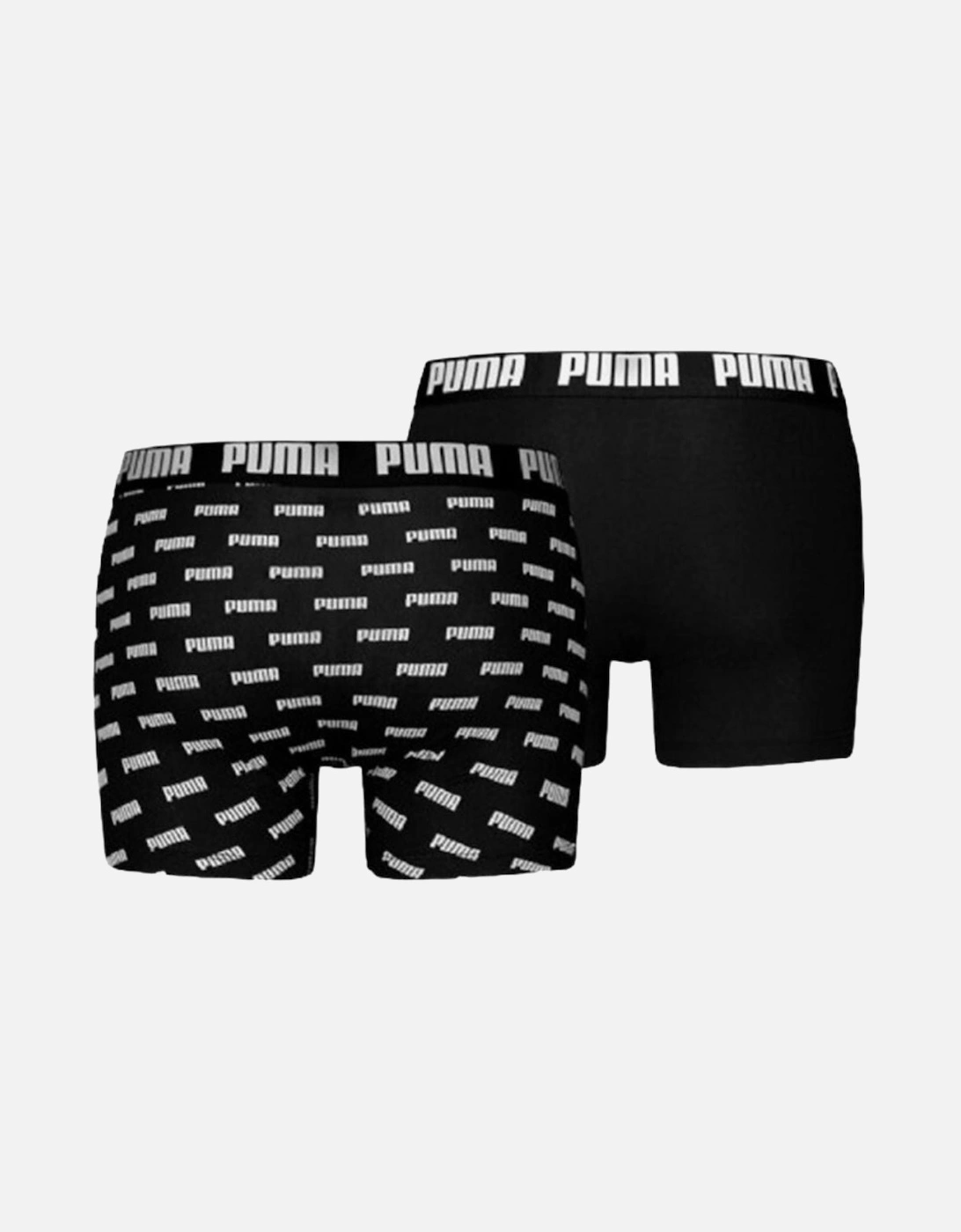 2-Pack Allover Logo Boxer Briefs, Black