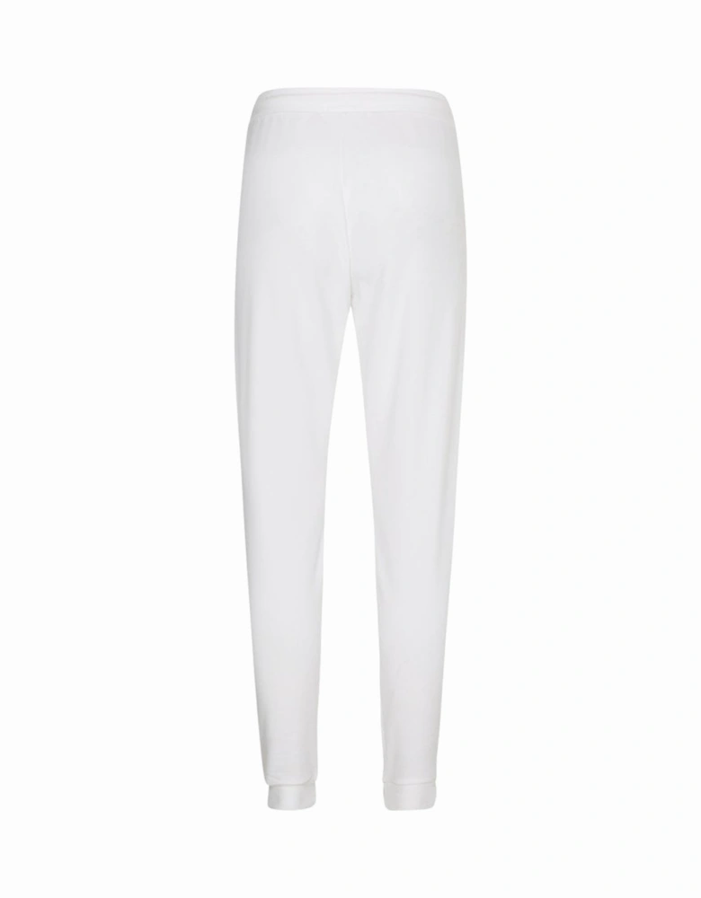 Logo Embroidered Tapered Track Pants, White