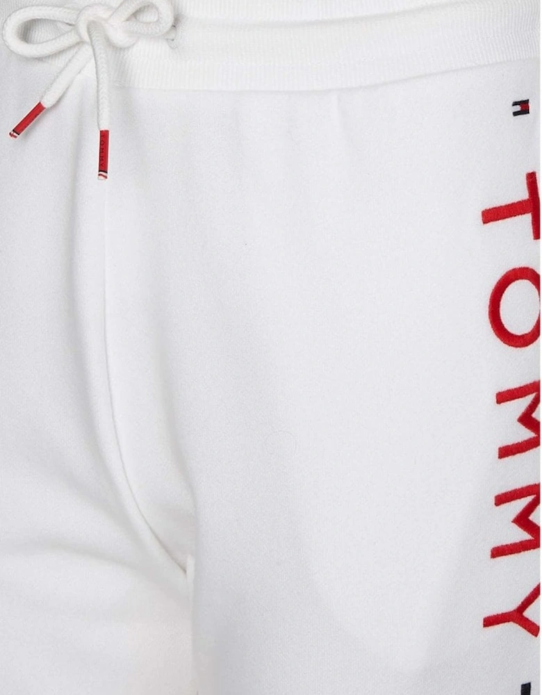 Logo Embroidered Tapered Track Pants, White