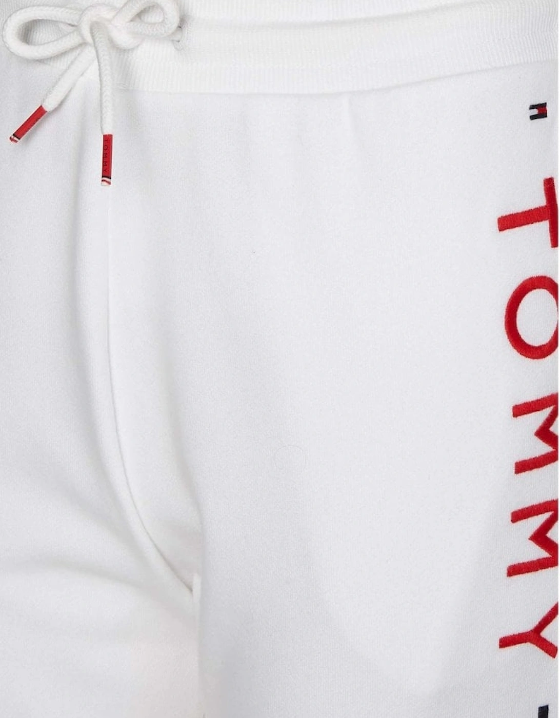 Logo Embroidered Tapered Track Pants, White