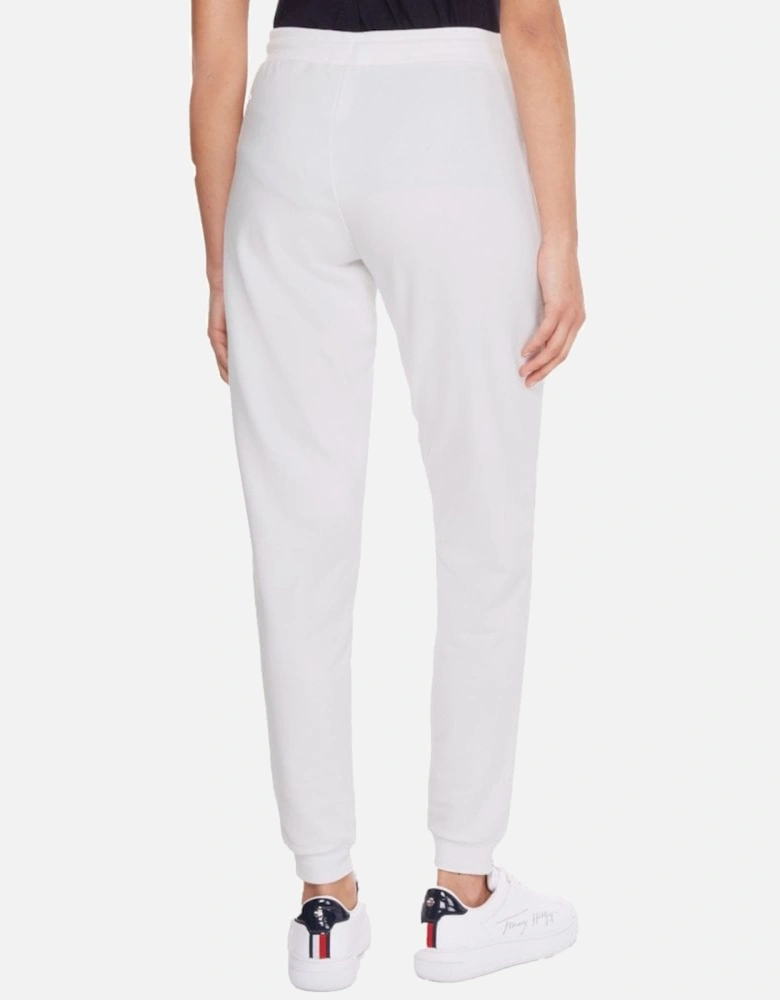 Logo Embroidered Tapered Track Pants, White