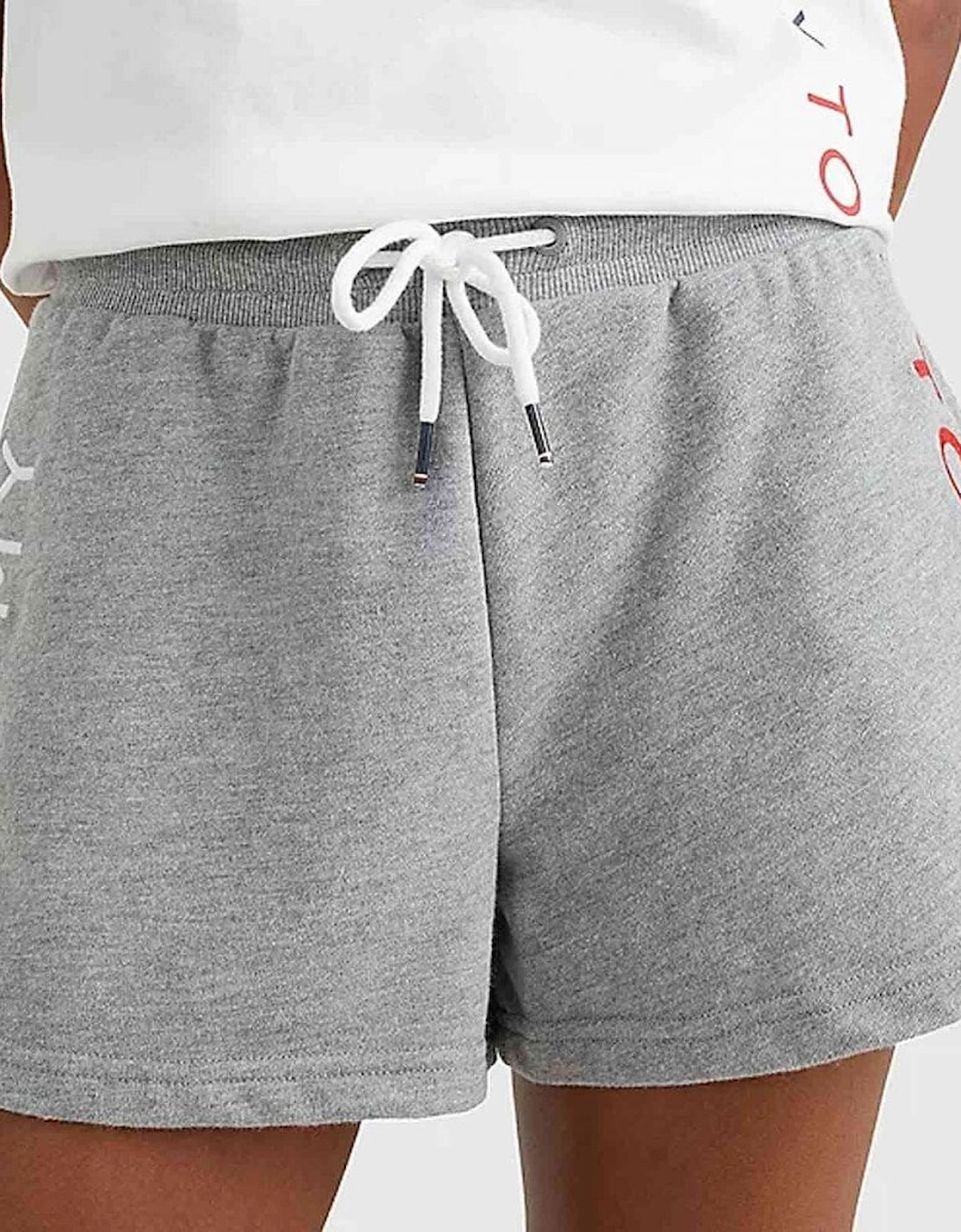 Logo Embroidery Shorts, Medium Grey Heather