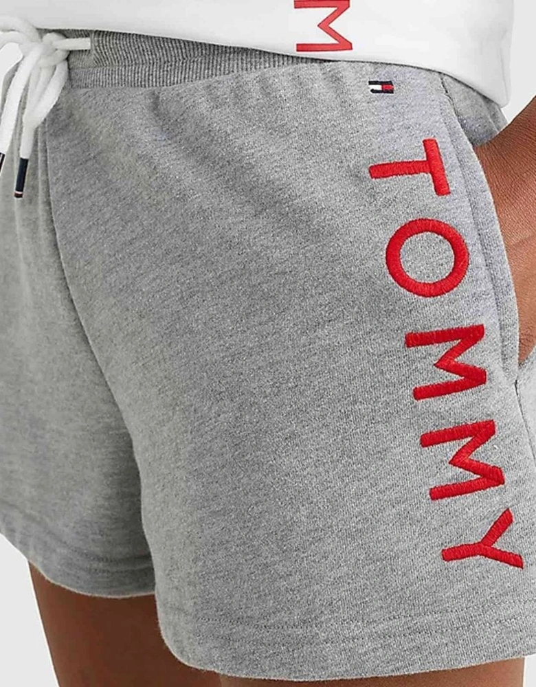 Logo Embroidery Shorts, Medium Grey Heather