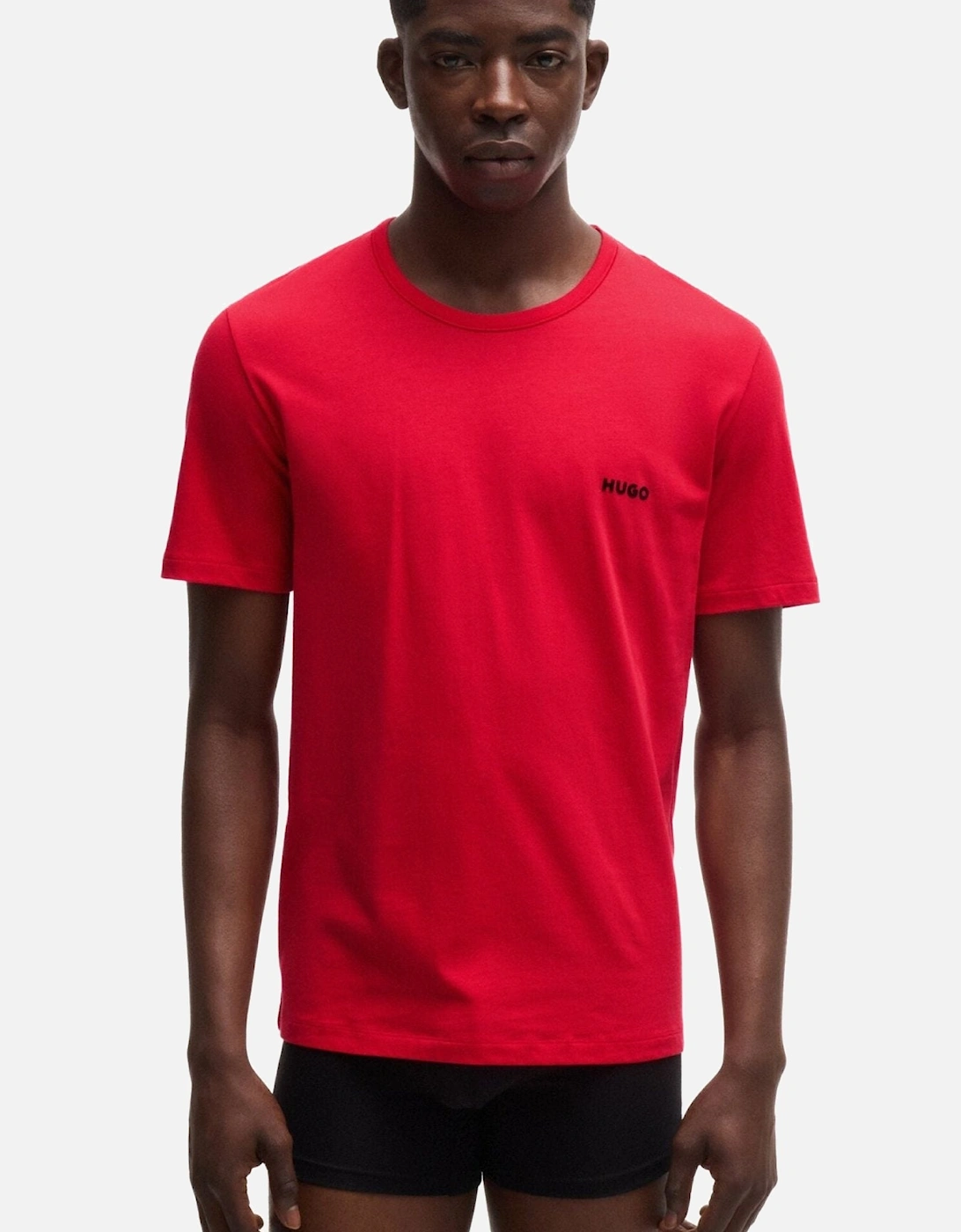 3-Pack Crew-Neck T-Shirts, Red/Khaki/Black