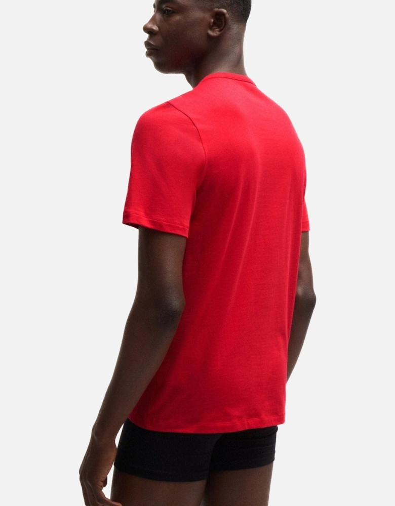 3-Pack Crew-Neck T-Shirts, Red/Khaki/Black