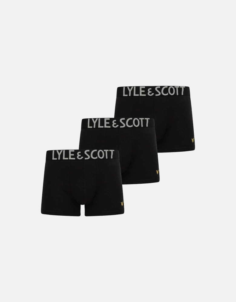 3-Pack Daniel Boxer Briefs, Black