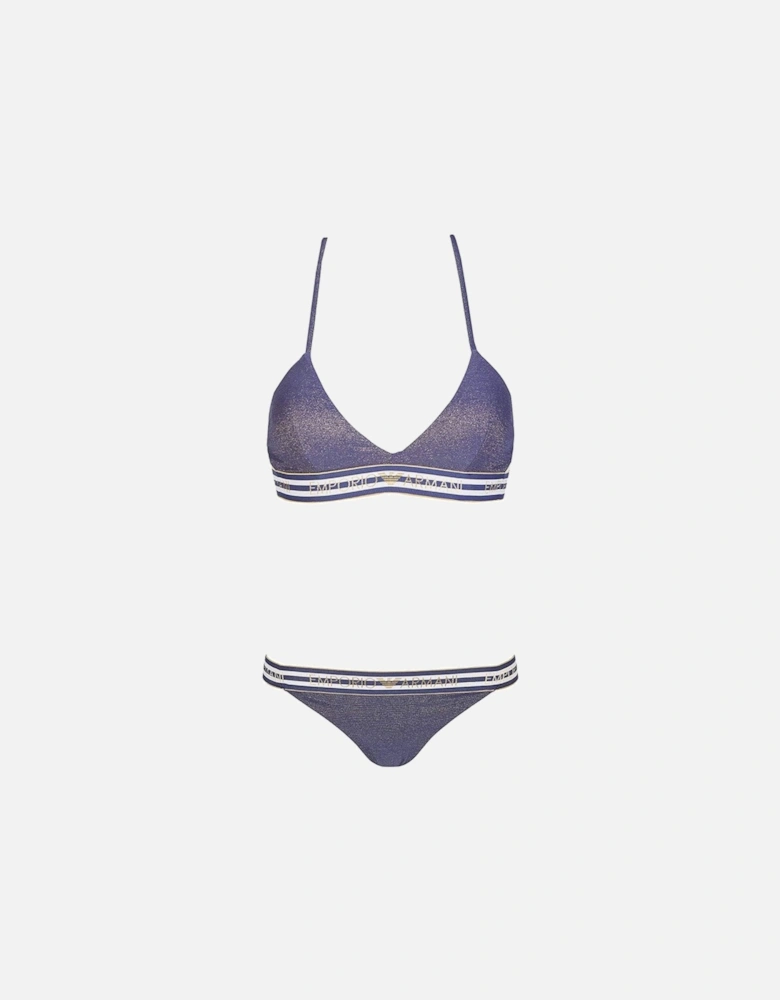 Cruise Triangle Bikini Top & Bikini Bottom, Indigo Blue