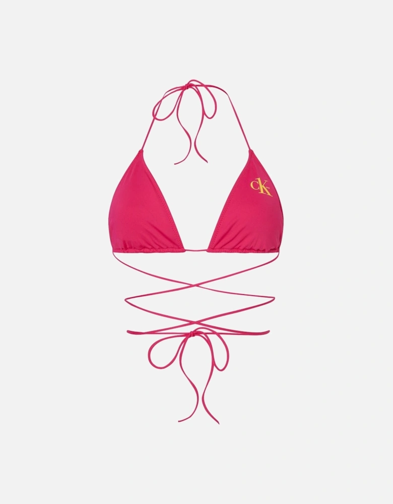 Triangle Bikini Top, CK One Royal Pink