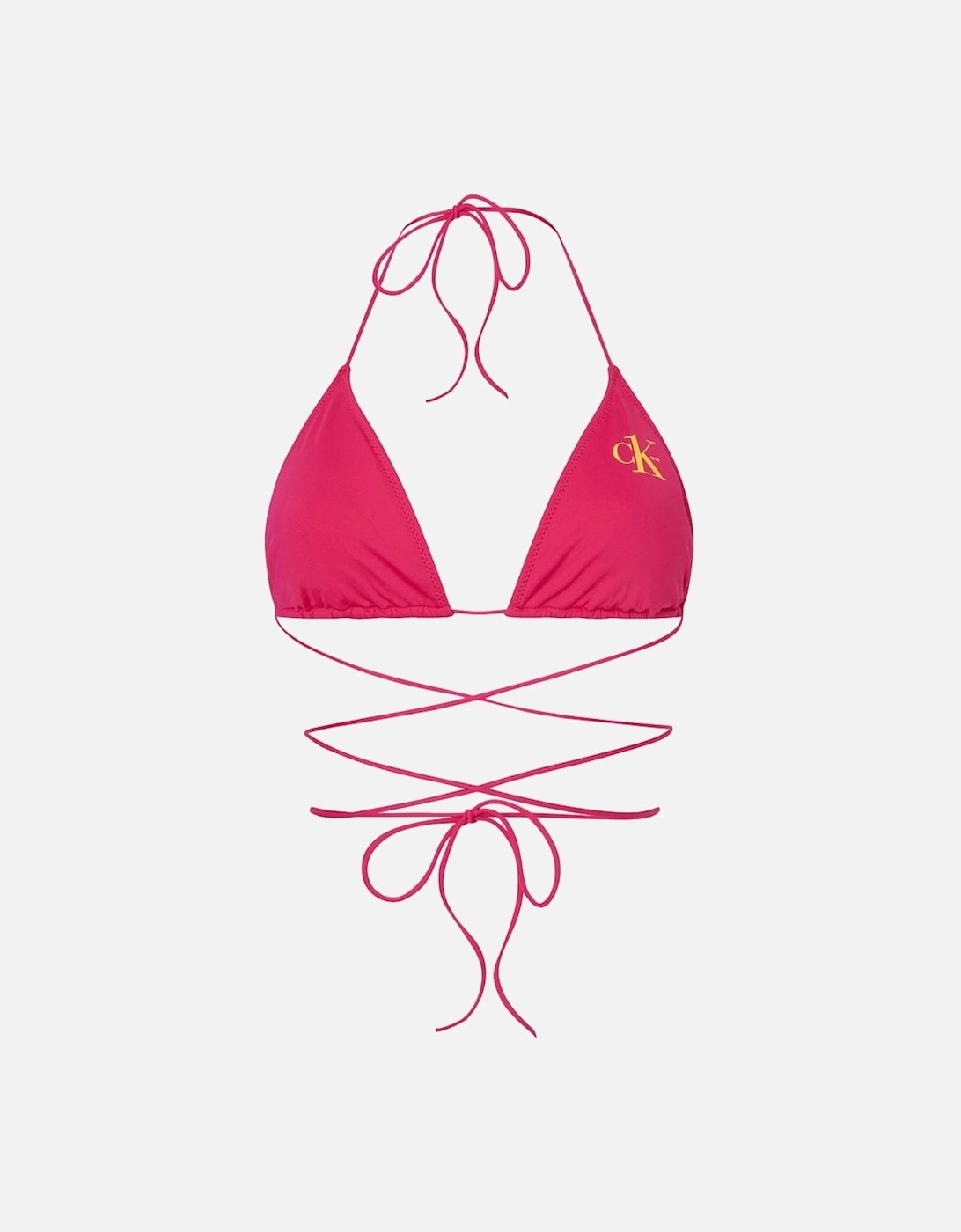 Calvin Klein Women's Triangle Bikini Top, CK One Royal Pink - Pink/Pink - Size: M