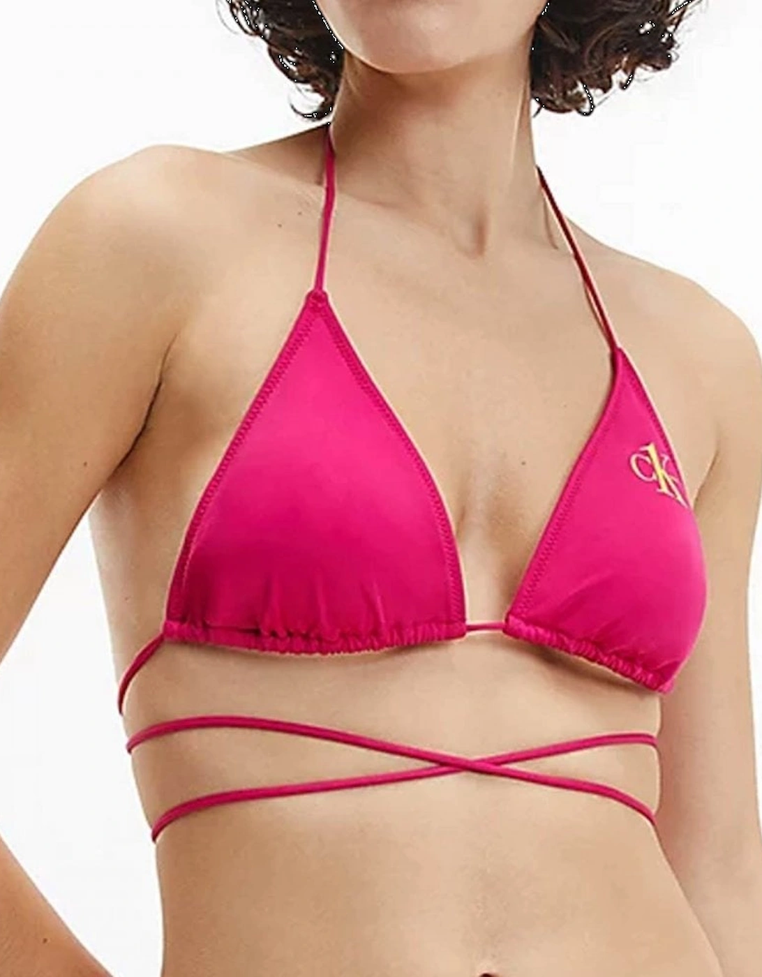 Triangle Bikini Top, CK One Royal Pink