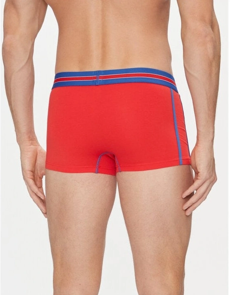 Run Sports Contrast Boxer Trunk, Red/blue