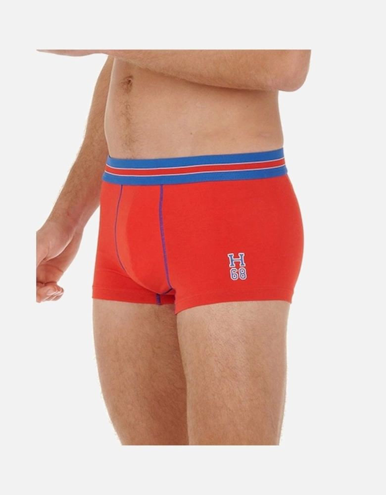 Run Sports Contrast Boxer Trunk, Red/blue