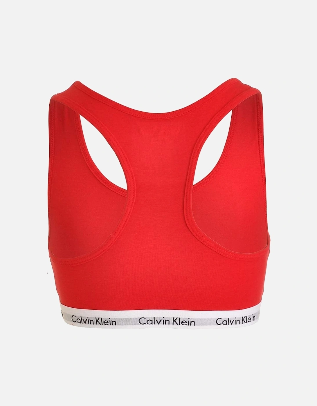 GIRLS 2 Pack Modern Cotton Bralette, Princess Red all over Logo / Solid Red