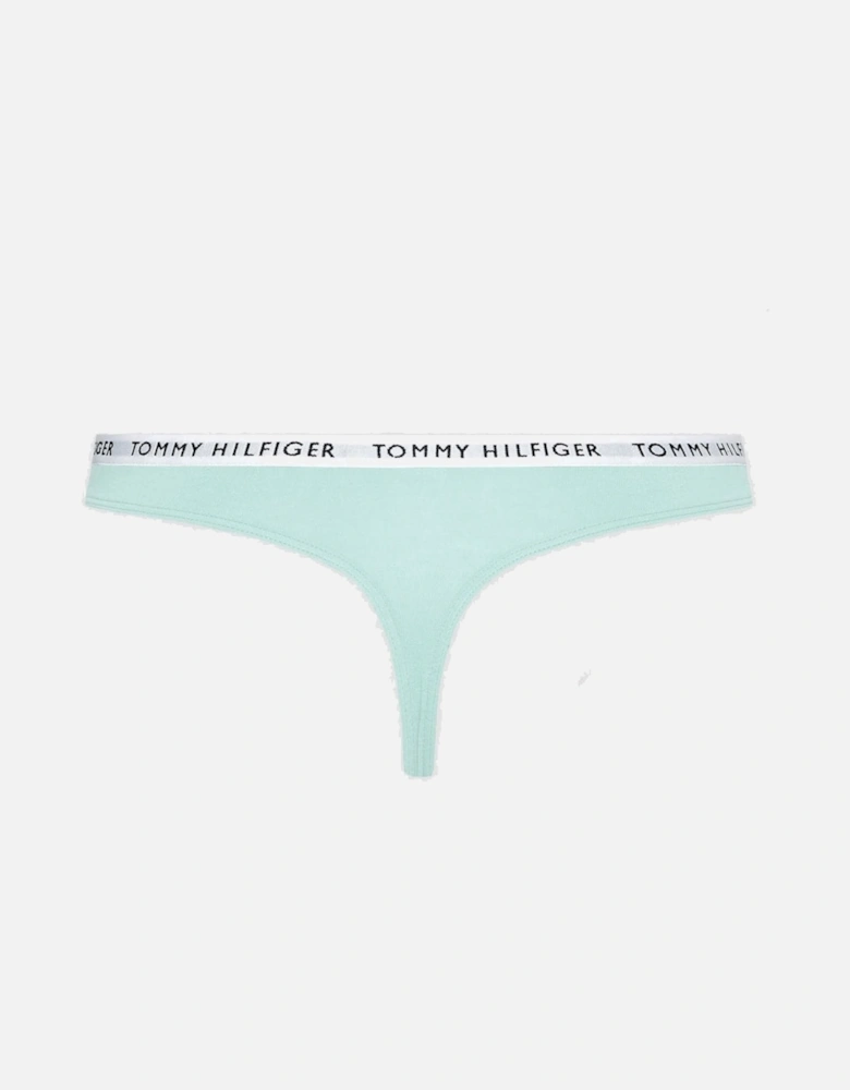 Cotton 3-Pack Thong, Cranberry/Aqua/Saltwater Green