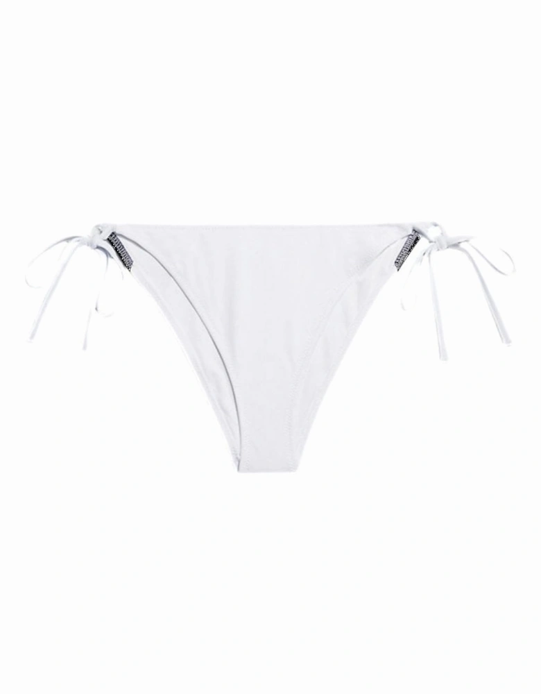 Swimwear Intense Power String Side Tie Cheeky Bikini Bottoms, White