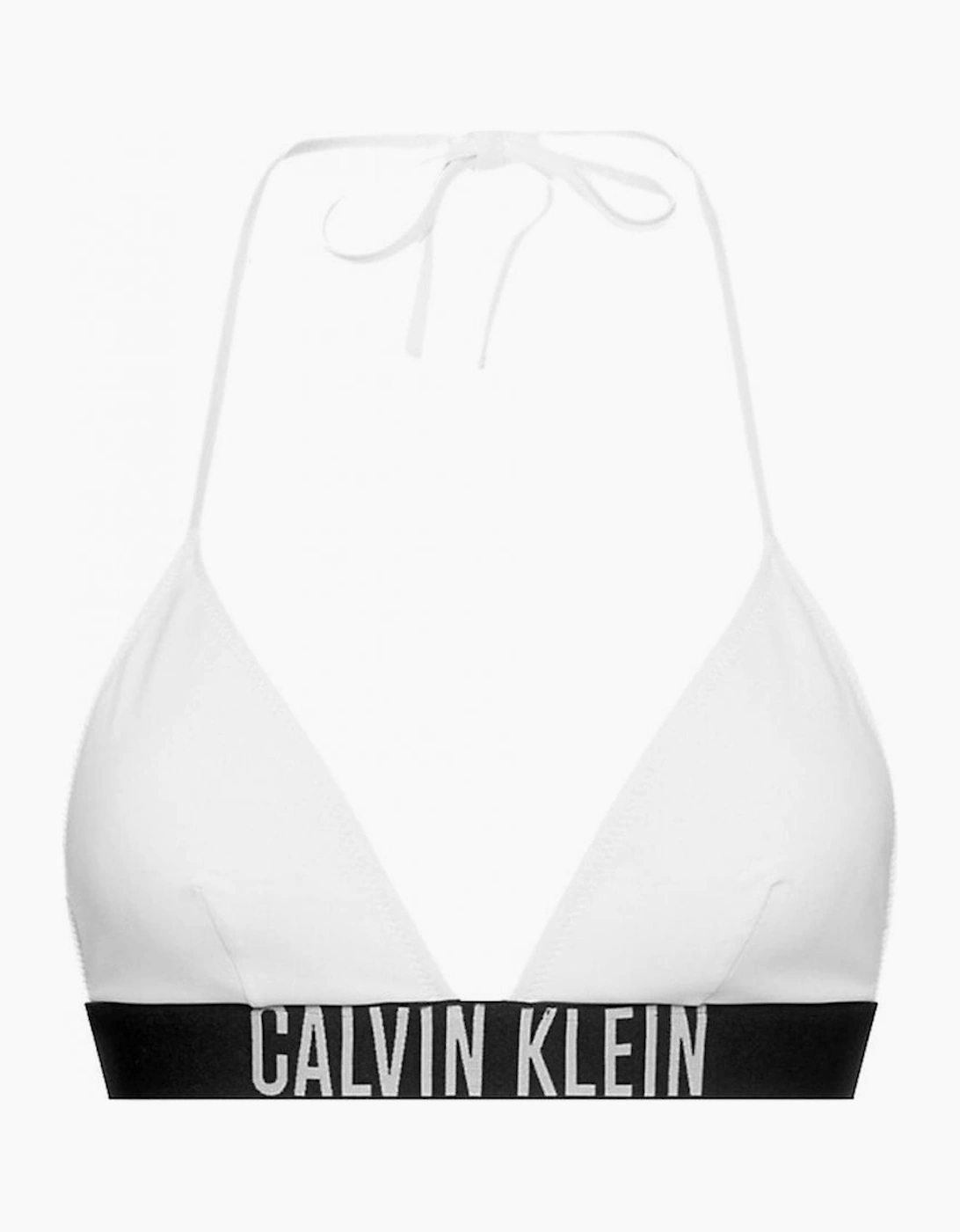 Calvin Klein Women's Swimwear Intense Power Triangle Bikini Top, White - Size: XL