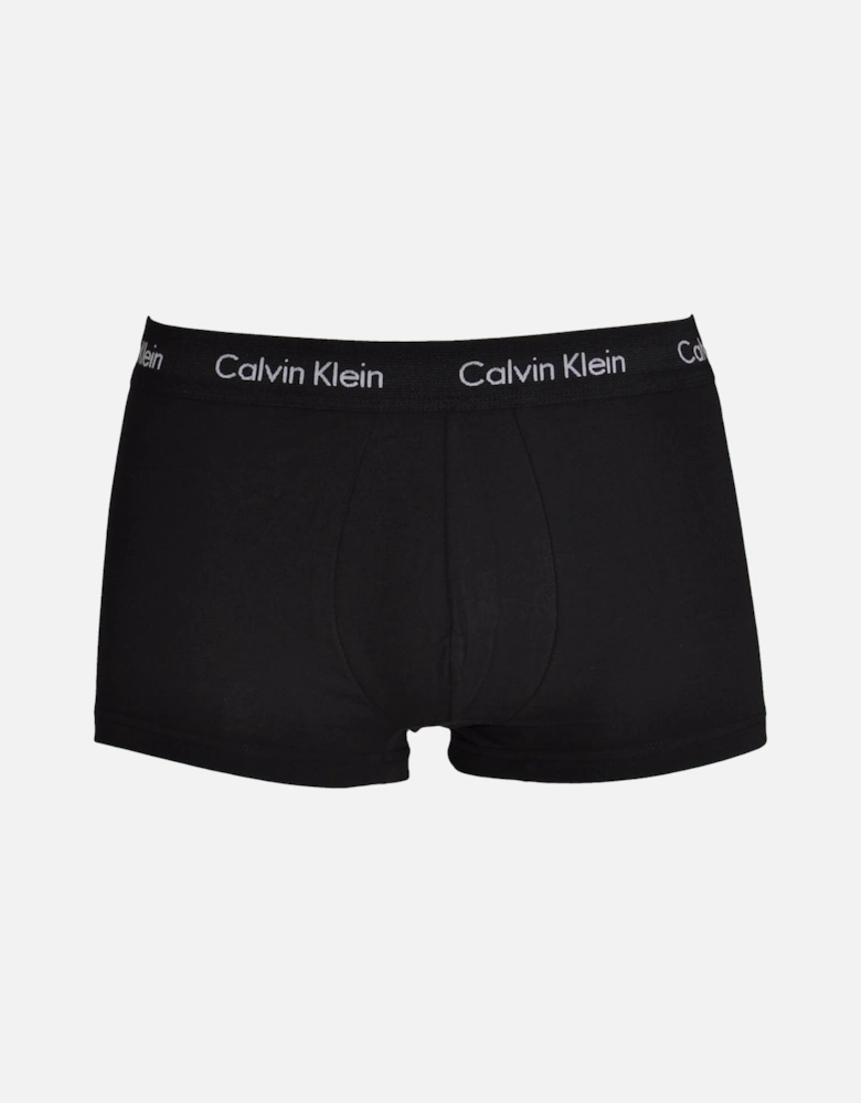 3-Pack Low-Rise Boxer Trunks, All Black