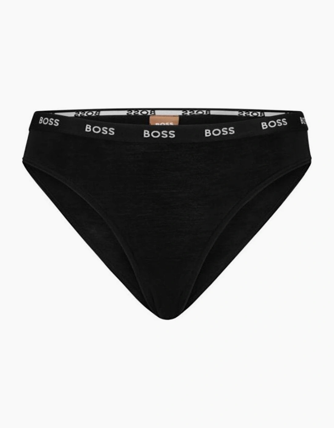 Hugo Boss Women's Black Logo Waistband Brief, - Size: 8