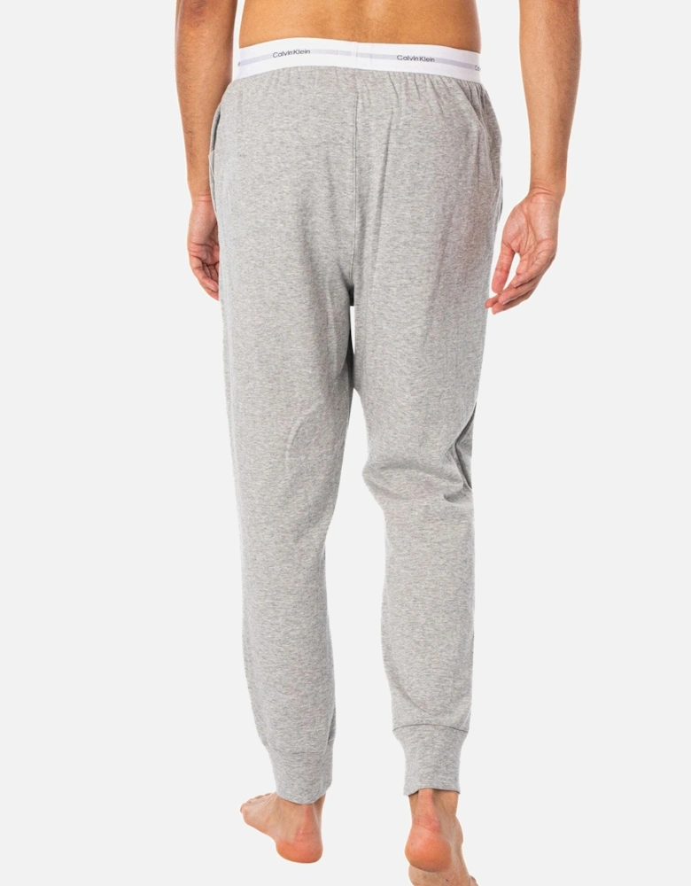 Modern Terry Logo Waistband Jogging Bottoms, Grey Heather