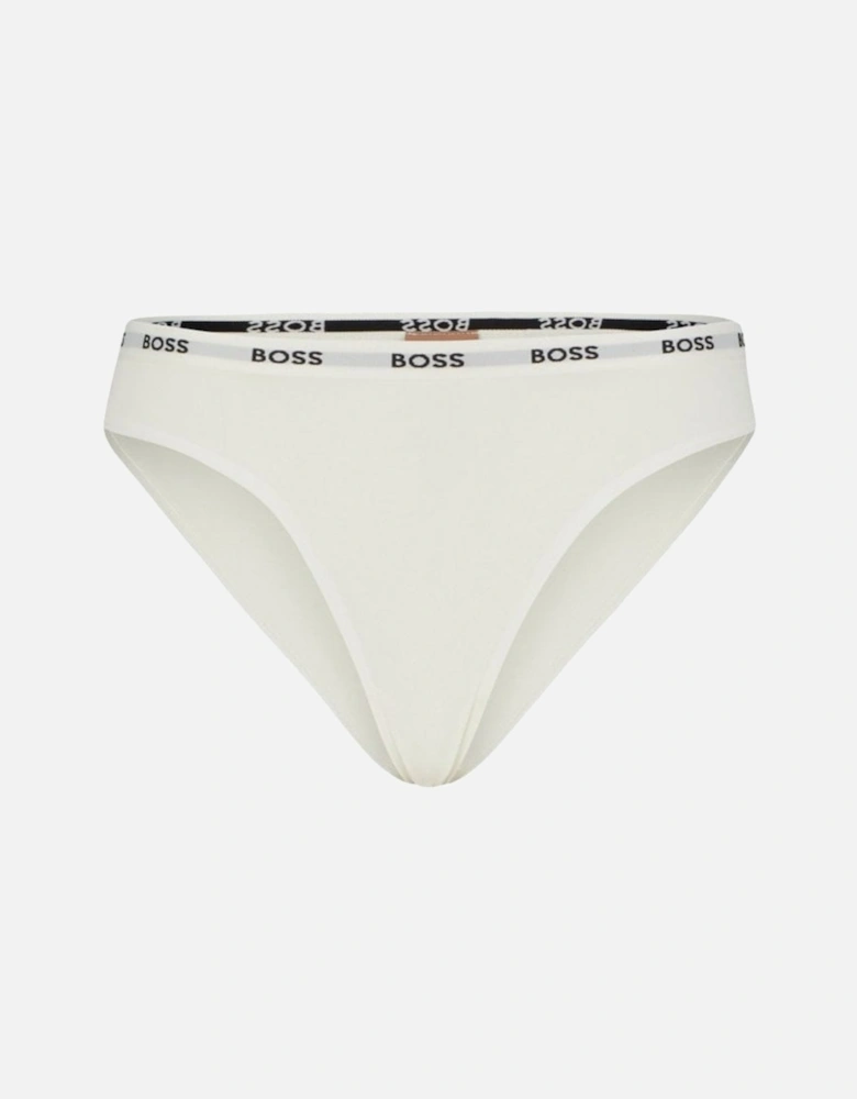 Logo Waistband Brief, White