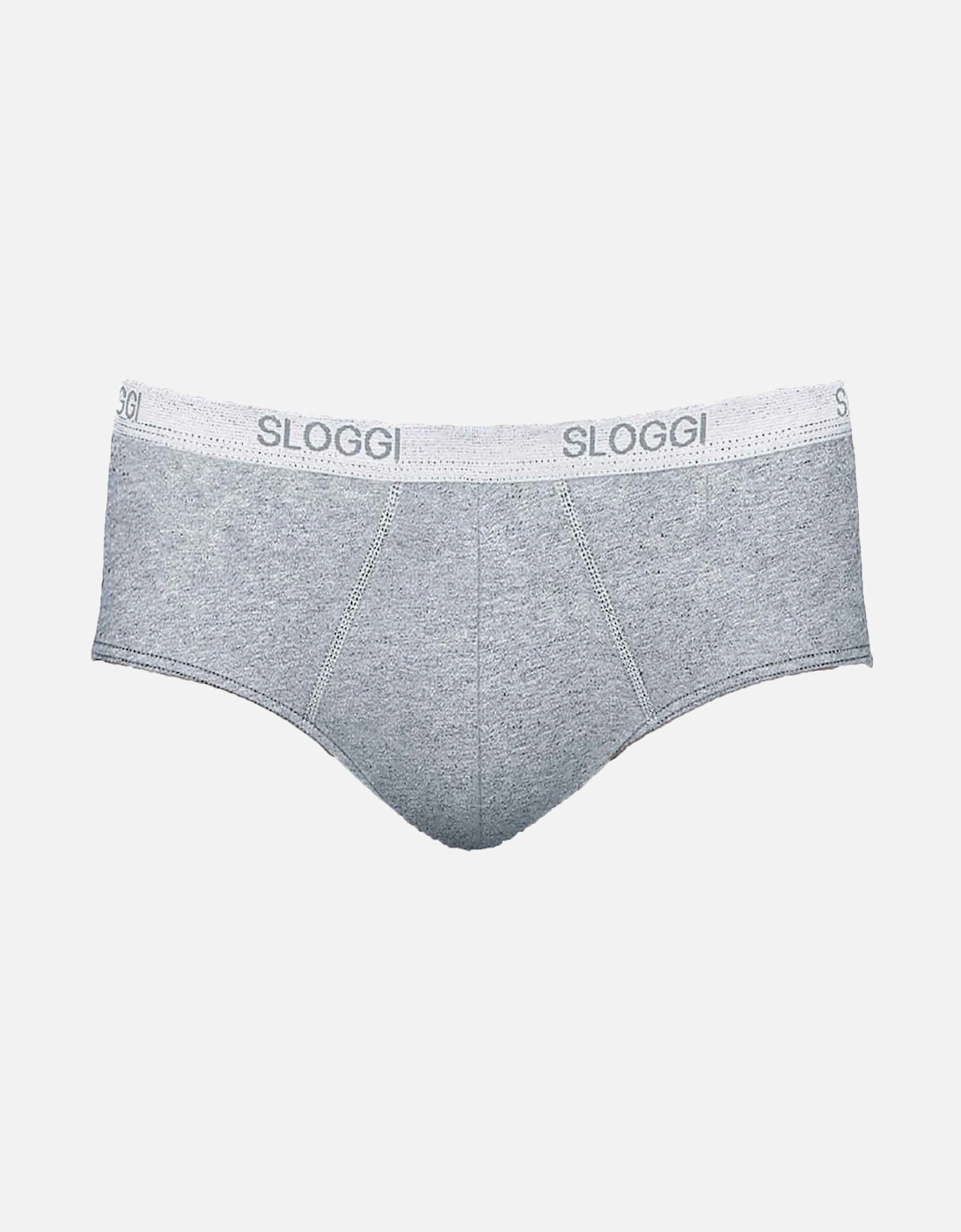 Basic Men's Midi Brief, Grey Melange, 5 of 4