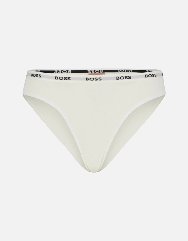 Logo Waistband Brief, White