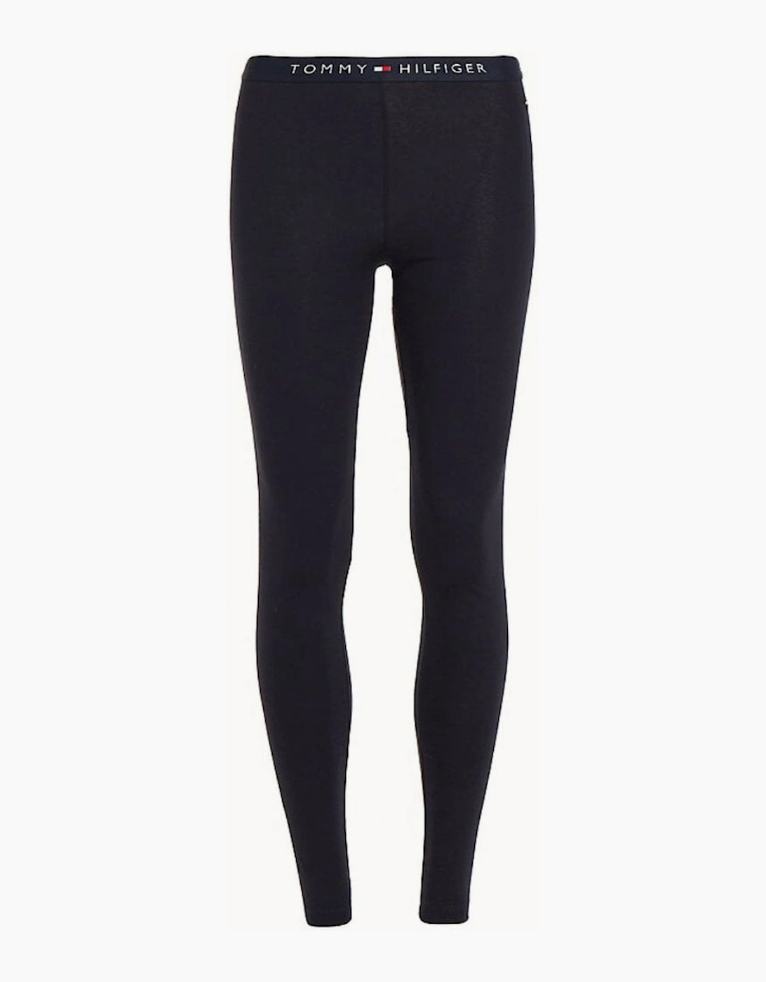 Tommy Hilfiger Tommy Hilfiger Women's Logo Waistband Organic Cotton Leggings, Navy - Black