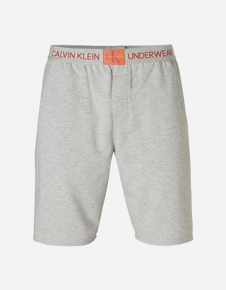 Monogram Pyjama Short, Heather Grey