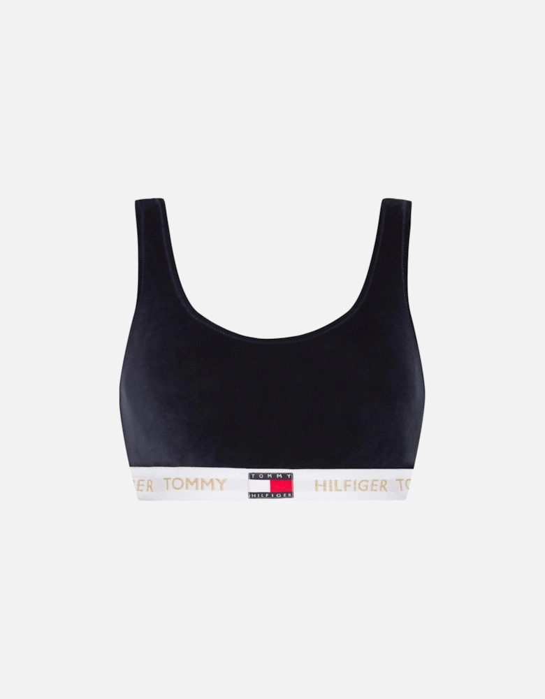 Velour Logo Bralette, Desert Sky