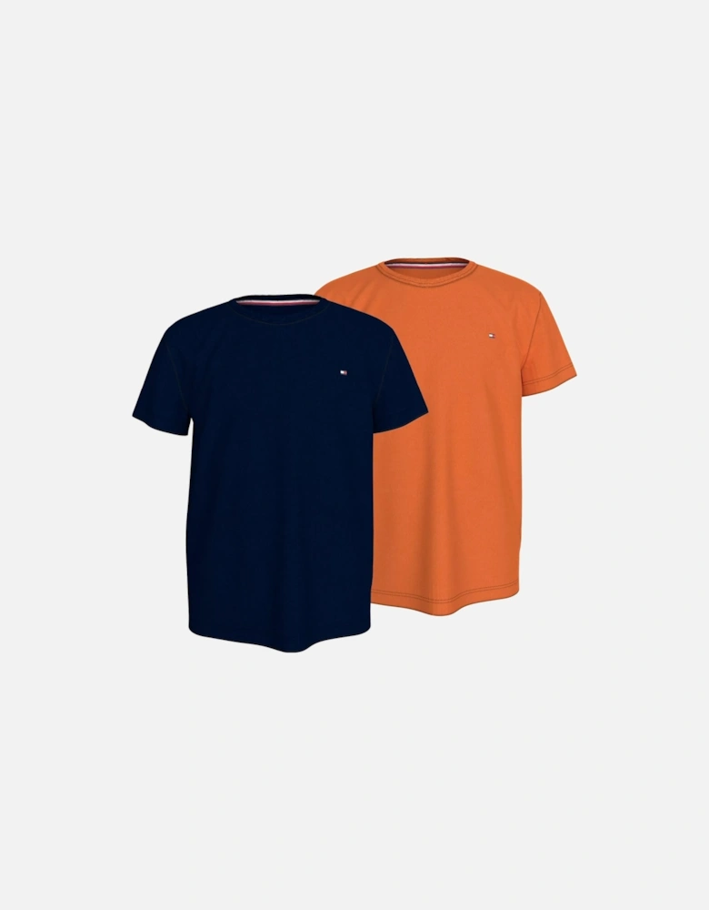 2-Pack Flag Logo Boys T-Shirts, Desert Sky / Orange