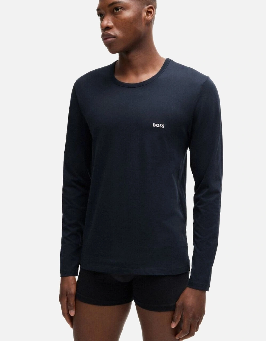 3-Pack Long-Sleeve Tops, Black/Khaki/Navy