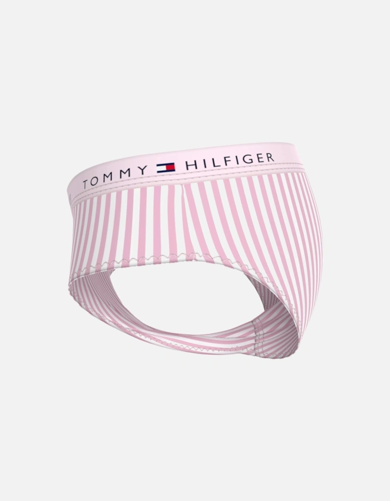 Girls 2-Pack Ithica Stripe Print Hipster Briefs, Pink/Navy