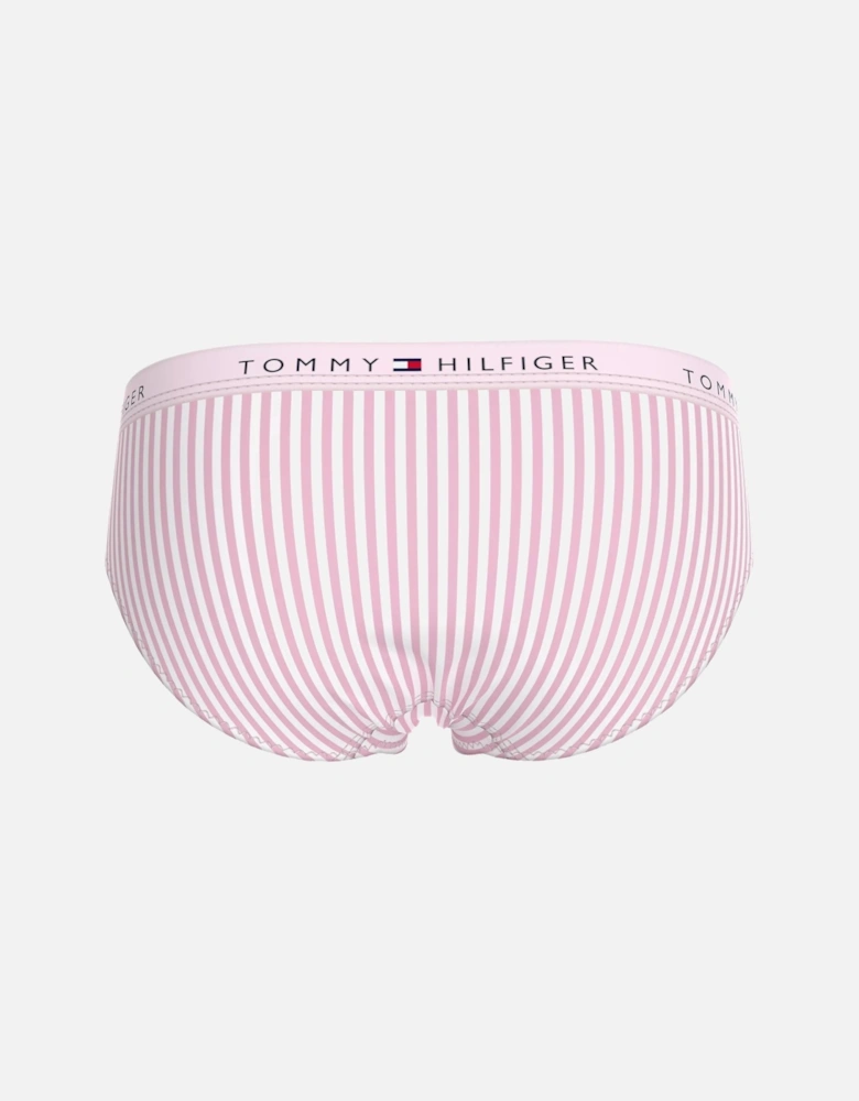 Girls 2-Pack Ithica Stripe Print Hipster Briefs, Pink/Navy