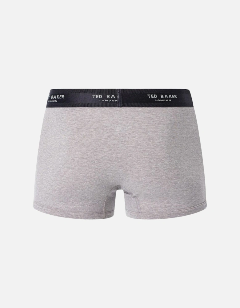 3-Pack Contrast Logo Boxer Trunks, Grey Mix