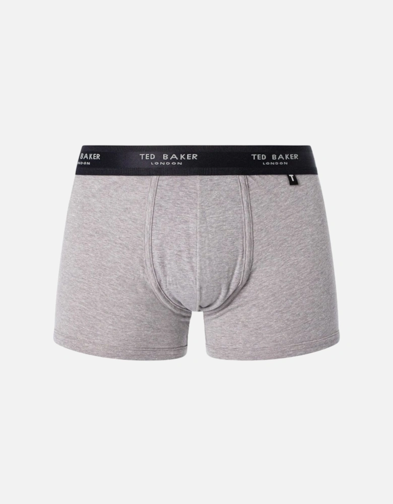 3-Pack Contrast Logo Boxer Trunks, Grey Mix