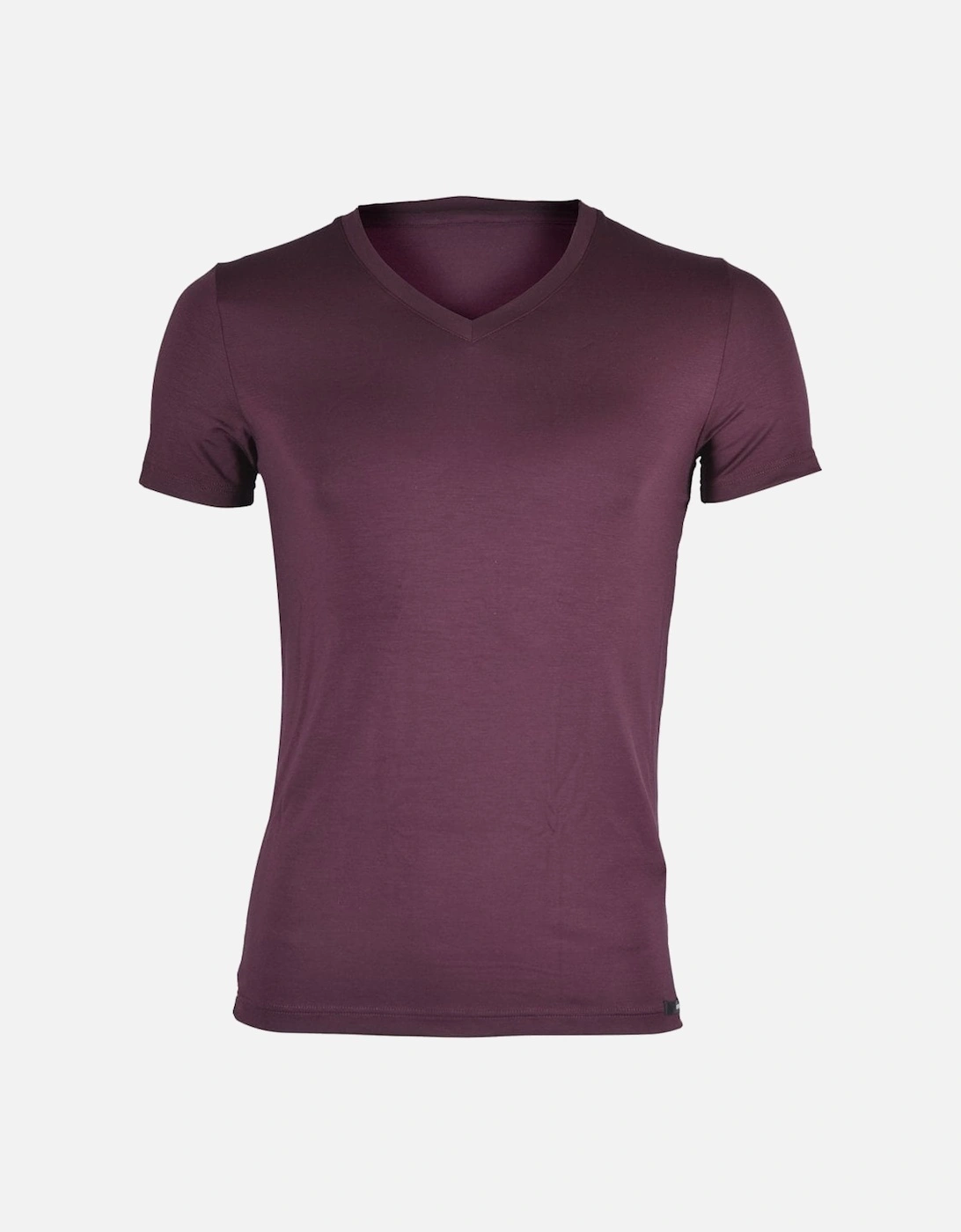 Tencel Soft V-Neck T-Shirt, Burgundy, 9 of 8