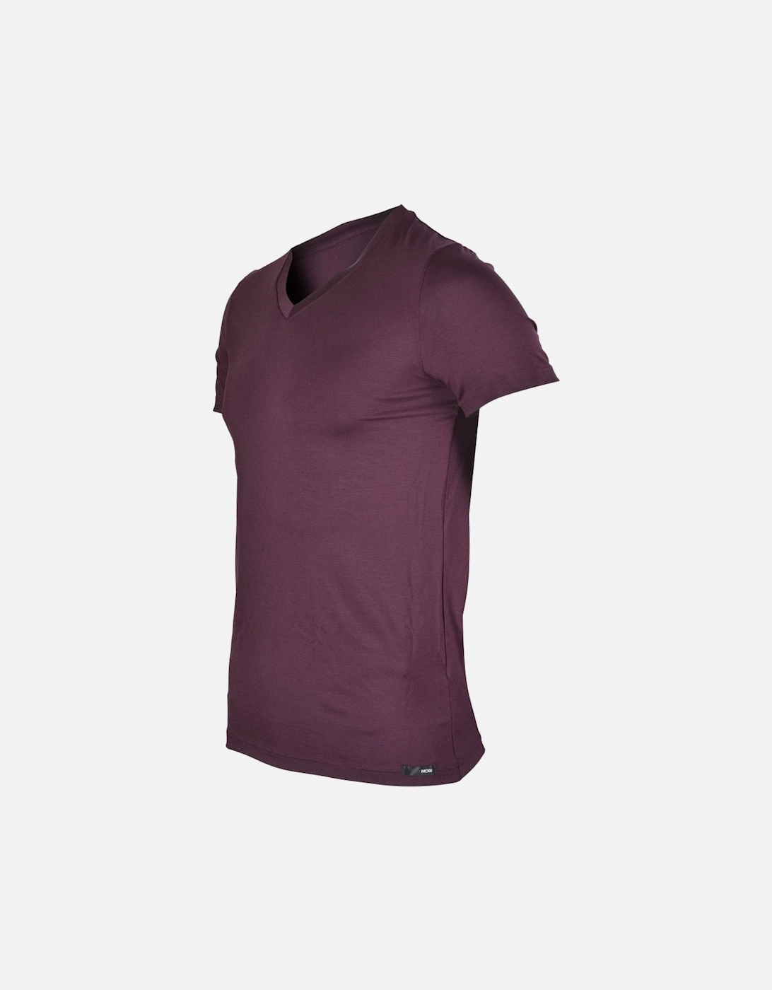 Tencel Soft V-Neck T-Shirt, Burgundy