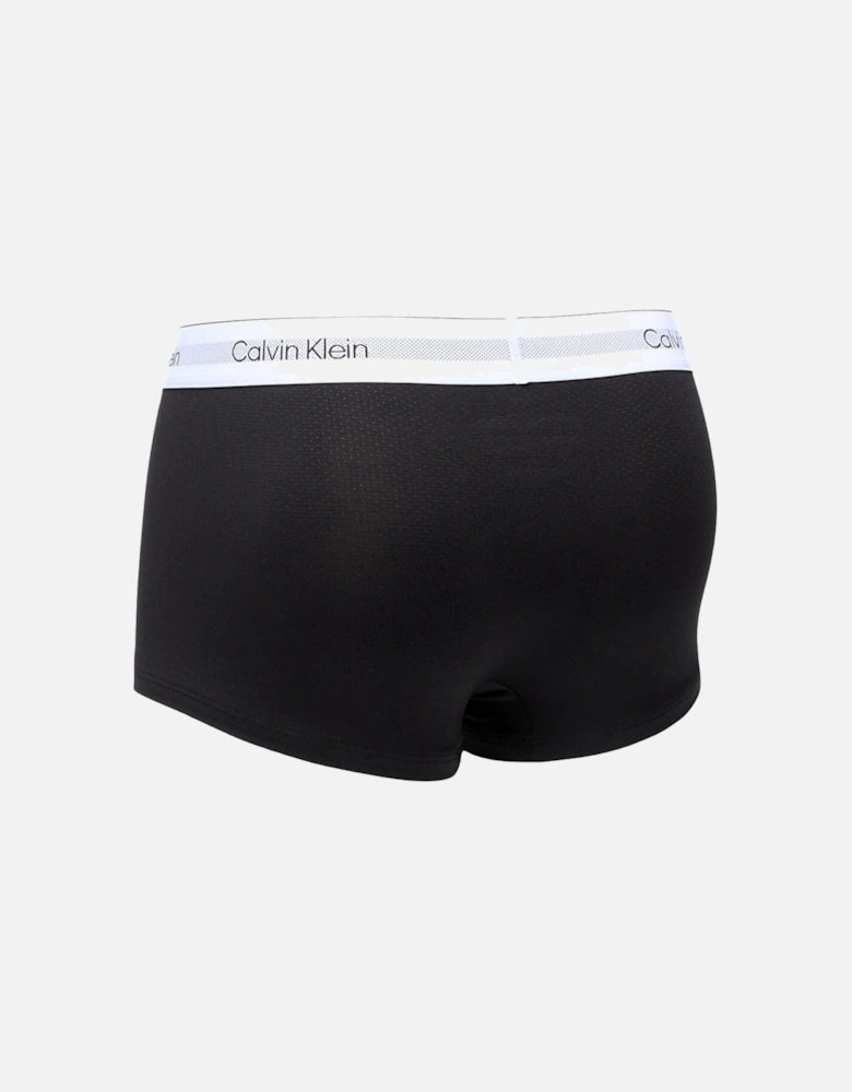 3-Pack Modal Stretch Low-Rise Boxer Trunks, Black/white