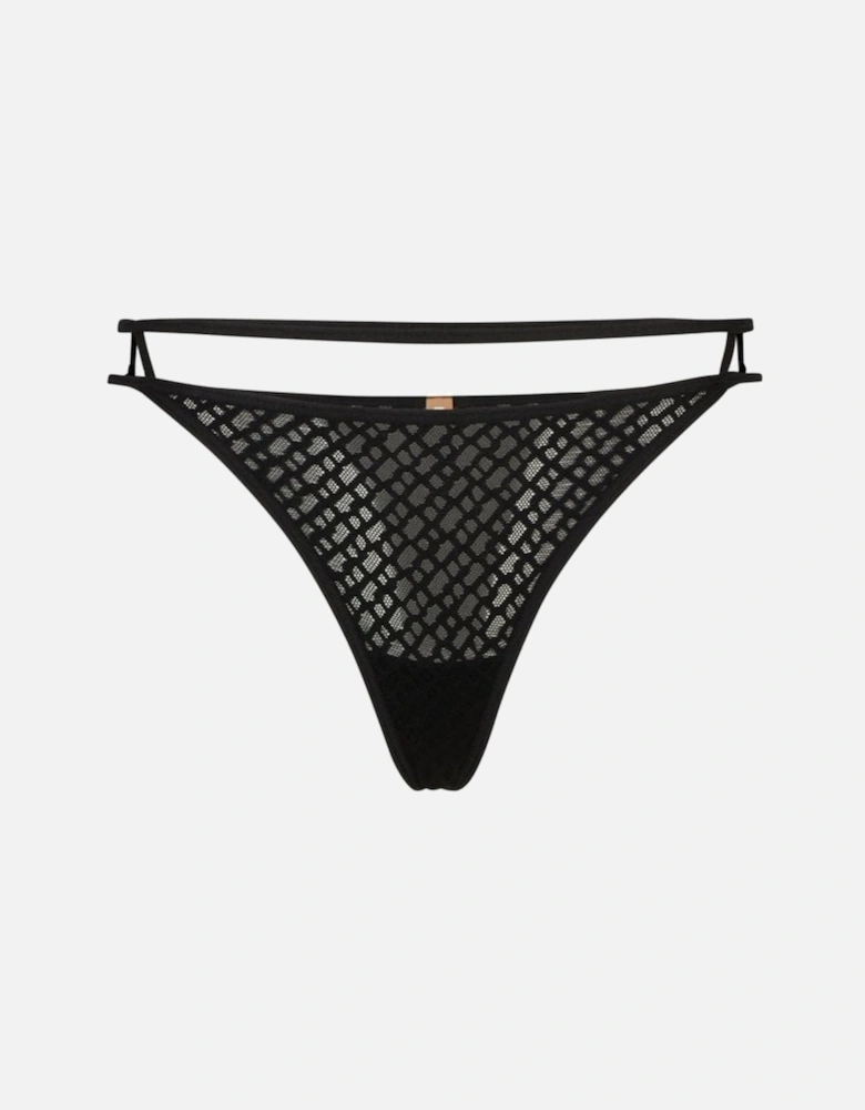 Luxe B-Lace Thong, Black