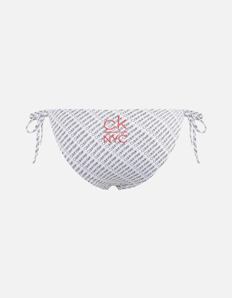 Side Tie Swimwear Bikini Bottom, CK NYC Diagonal Logo