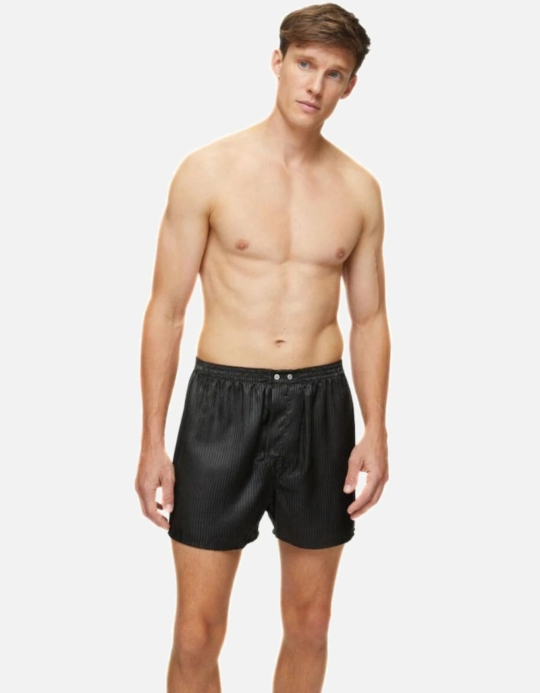 Woburn Classic-Fit Silk Boxer Shorts, Black