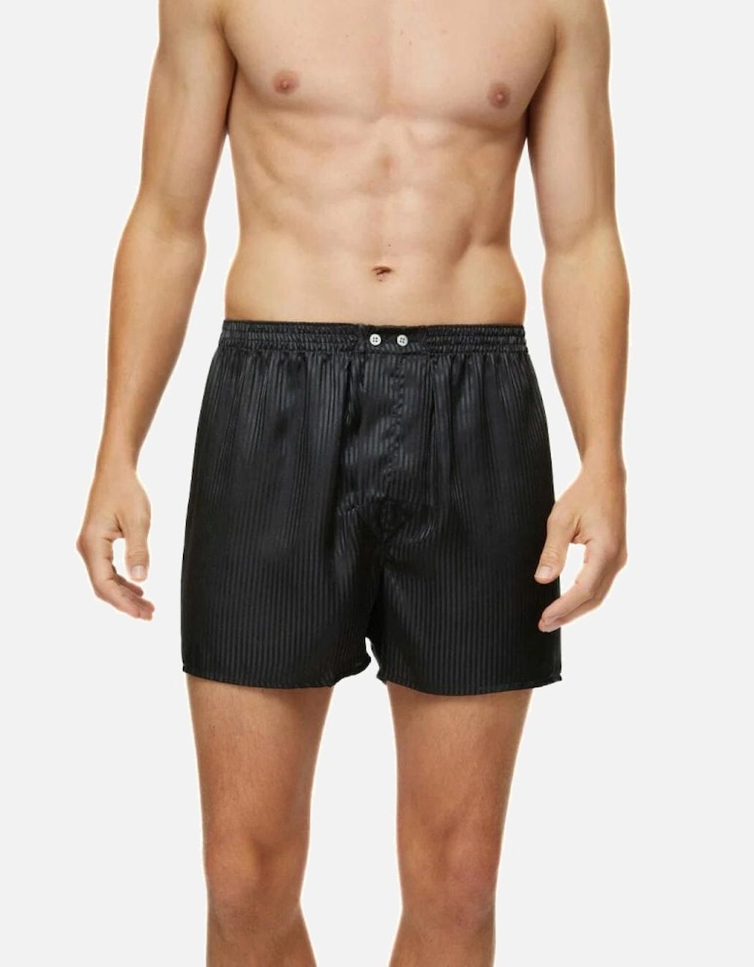 Woburn Classic-Fit Silk Boxer Shorts, Black