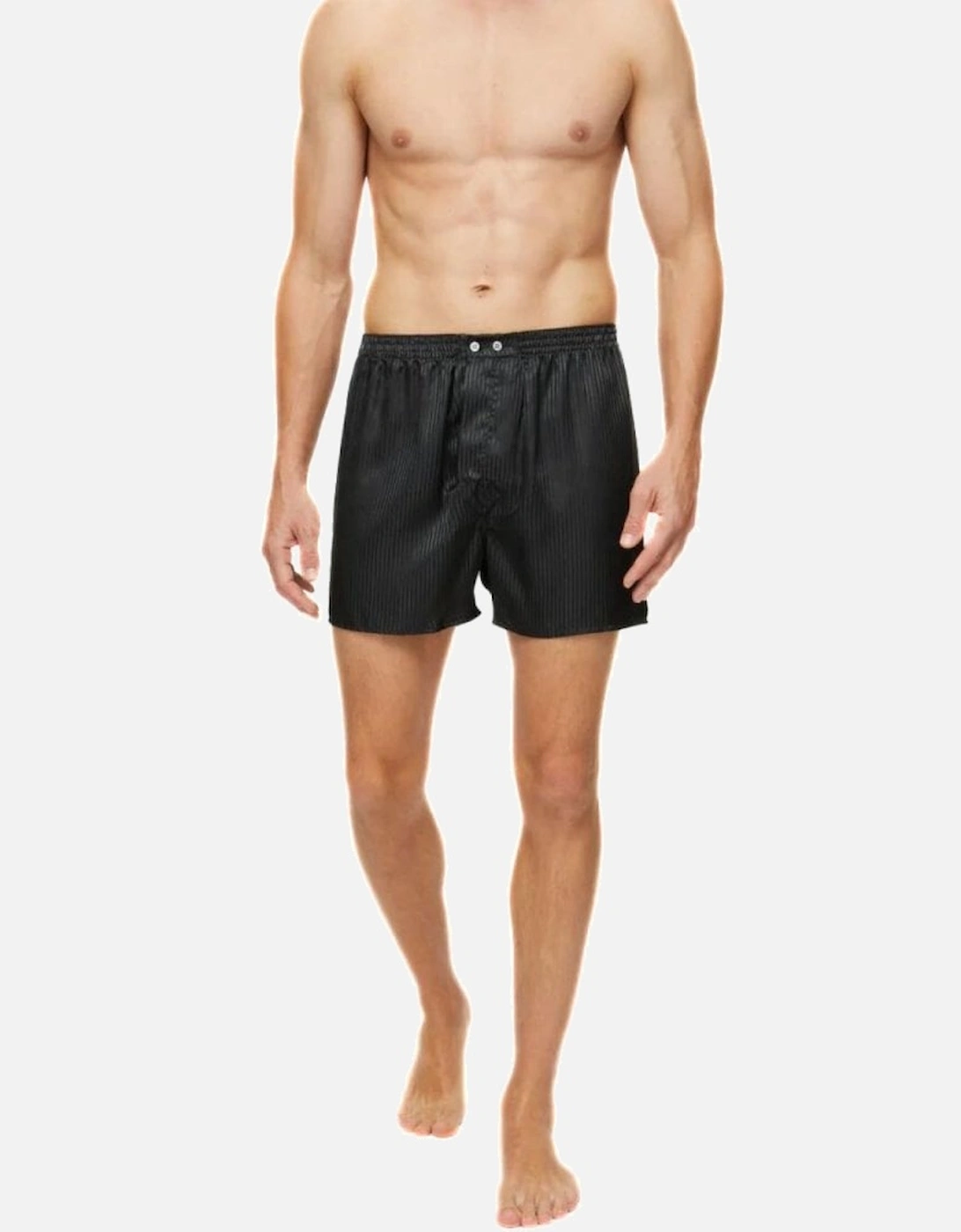 Woburn Classic-Fit Silk Boxer Shorts, Black