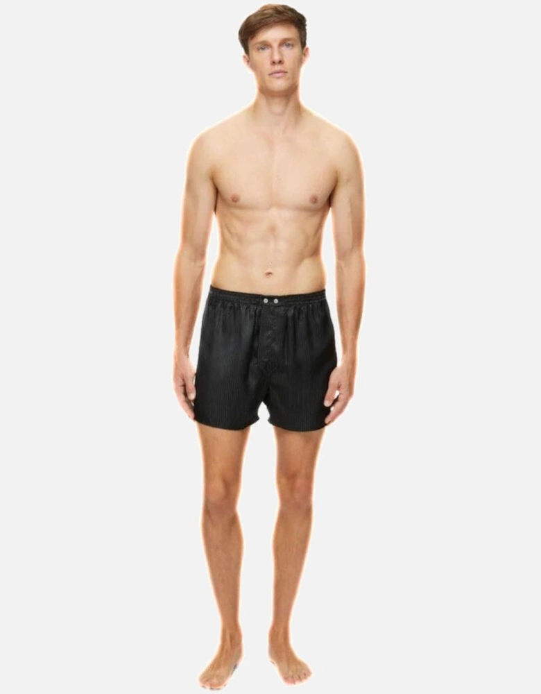 Woburn Classic-Fit Silk Boxer Shorts, Black