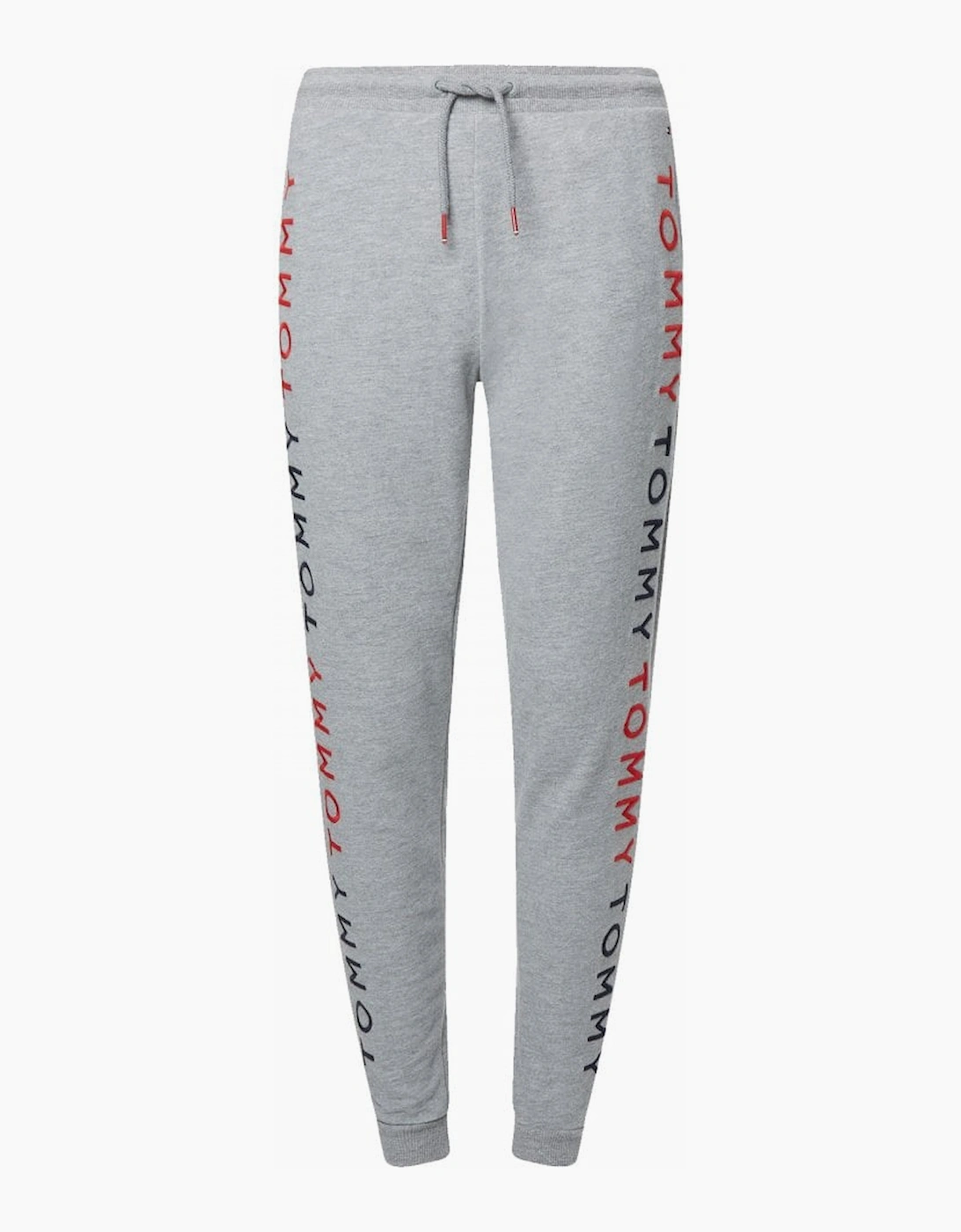 Tommy Hilfiger Women's Logo Embroidered Tapered Track Pants, Medium Grey Heather - Size: 12