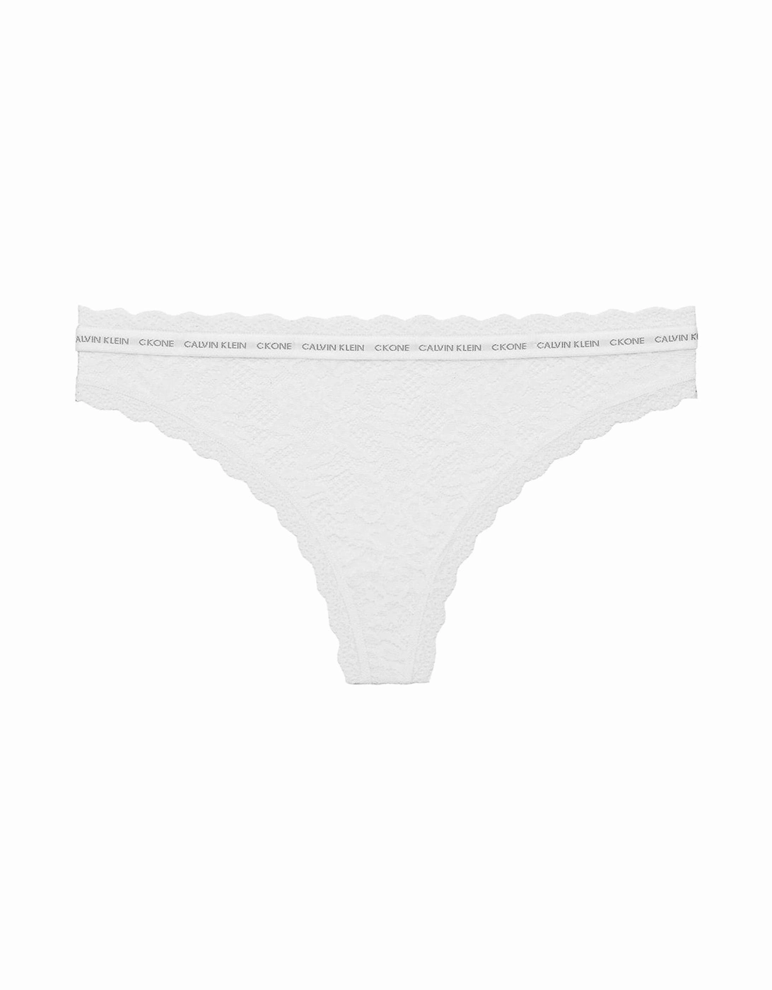 Calvin Klein Women's CK One Lace Thong, White - Size: 12