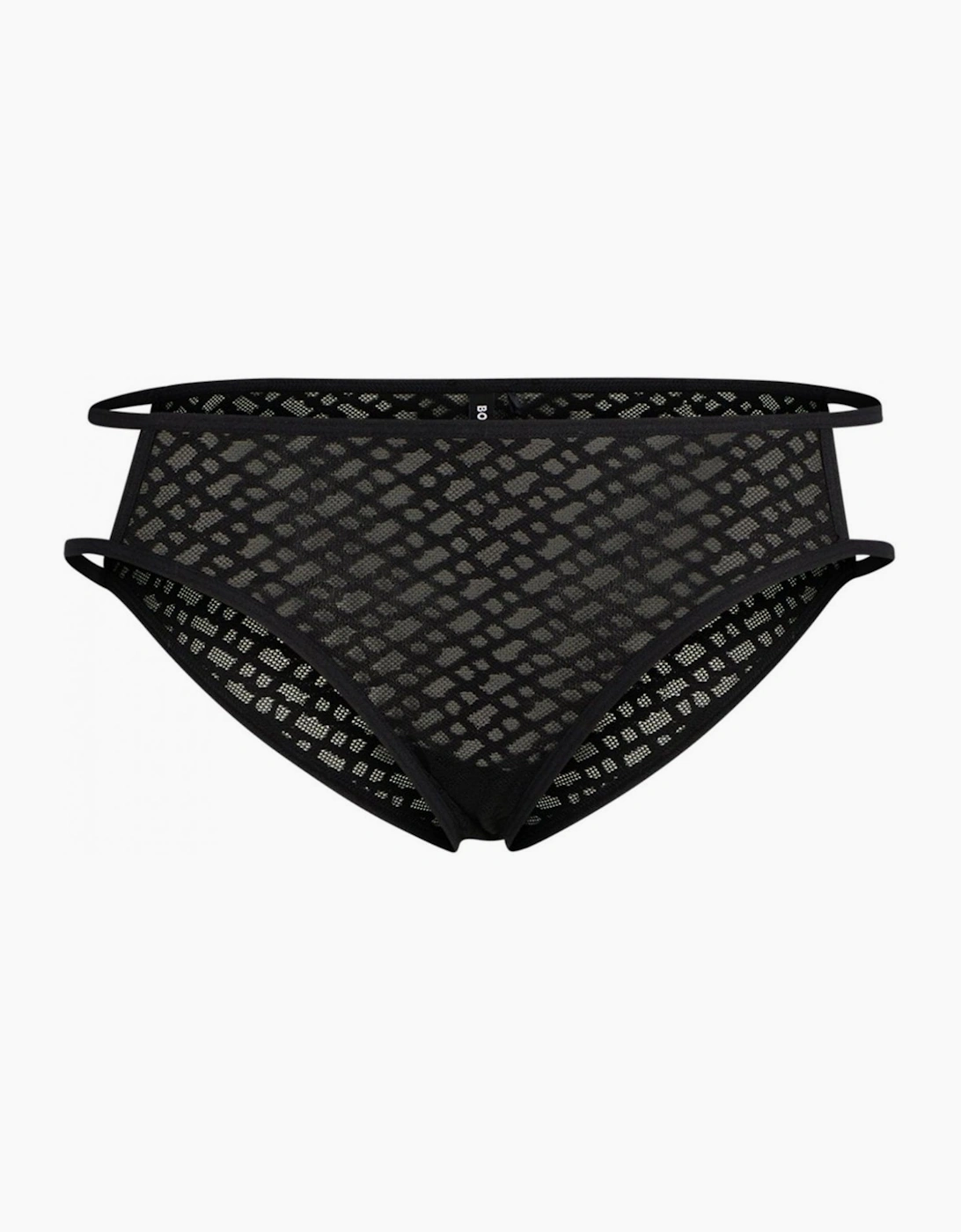 Boss Hugo Boss Women's B-Luxe Lace Brief, Black w/ gold metal logo