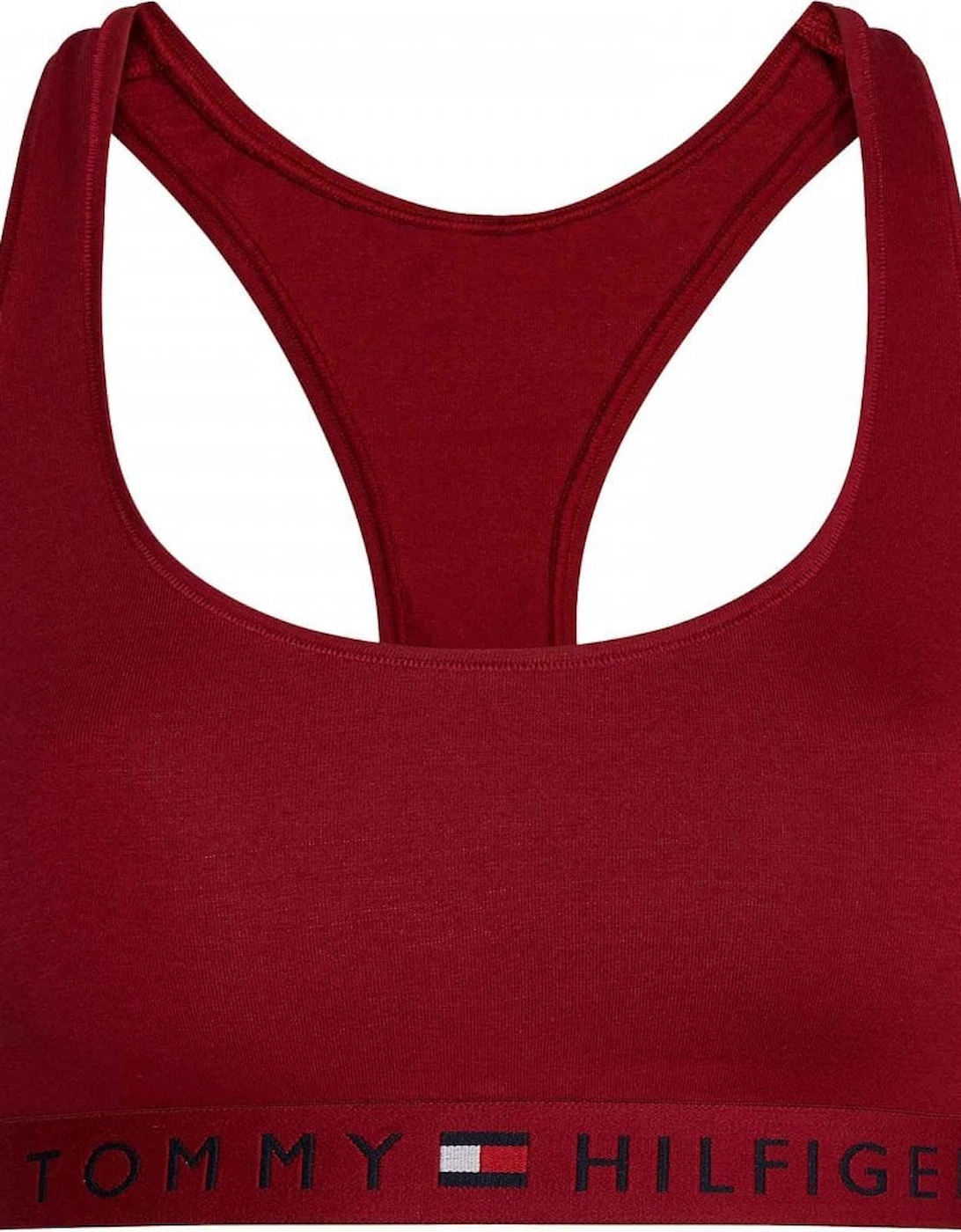 Tommy Hilfiger Women's Original Cotton Bralette, Rhubarb - Red - Size: 12/12