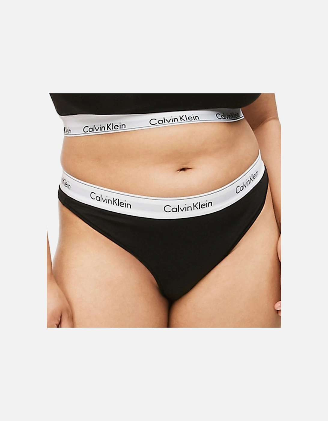 Modern Cotton Plus Thong, Black